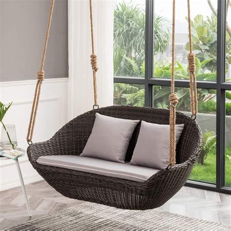 Double Hanging Chair Without Stand Swinging Lounge For Indoors Or Porch