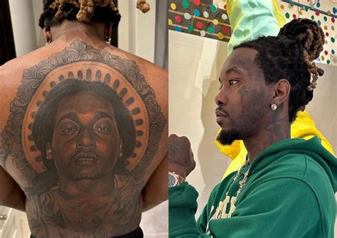 Offset Immortalized Late Migos Takeoff With Portrait Back Tattoo