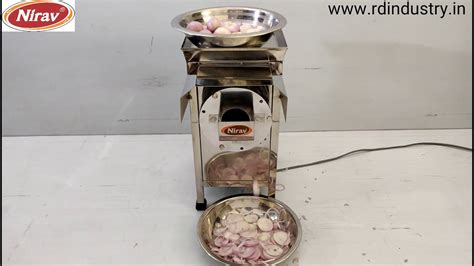 Onion Slicer Cutting Machine Or Onion Cutter Machine Youtube