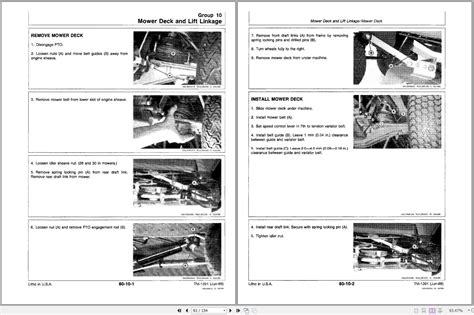 John Deere Riding Mowers Rx Sx Series Technical Manual Tm1391 Auto