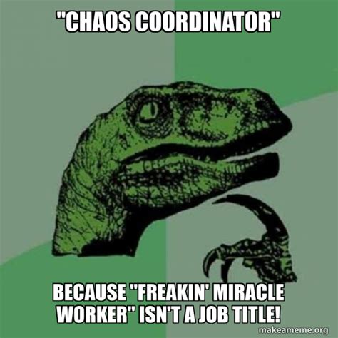 Chaos Coordinator Because Freakin Miracle Worker Isnt A Job Title