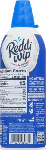 Reddi Wip Extra Creamy Dairy Whipped Cream Topping 65 Oz Kroger