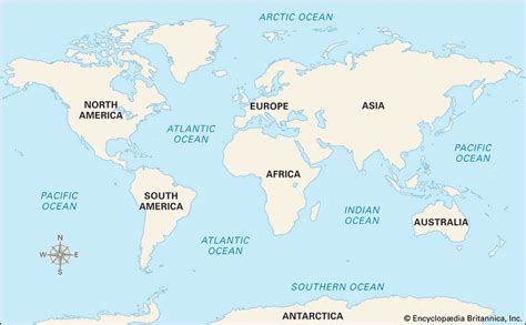 World Map Southern Ocean