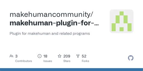 GitHub Makehumancommunity Makehuman Plugin For Blender Plugin For