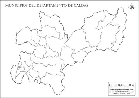 Mapa De Caldas Colombia Departamento Con Municipios Y Ciudades