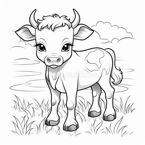 Cute Baby Cow Coloring Pages Free Printable Animal Coloring Book