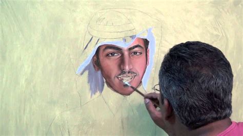 Painting Portrait In Oil Aziz Portrait تعليم رسم بورتريه بالزيت Youtube