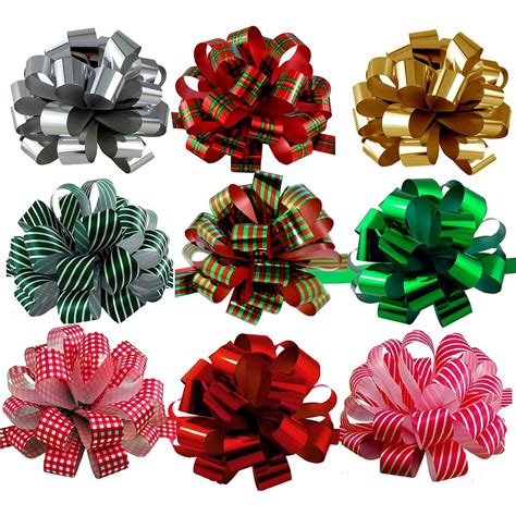 Assorted Large Christmas Pull Bows For Ts Wreaths Garlands 8