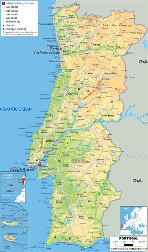 Eindelijk, na een half jaar niet in het buitenland te zijn geweest stapte ik weer het vliegtuig in. portugal | Map of Portugal and Portugal Details Maps ...