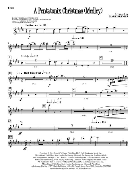 A Pentatonix Christmas Medley Arr Mark Brymer Flute