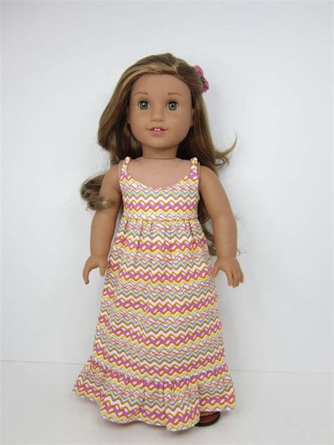 american girl doll clothes multi colored chevron print maxi etsy canada in 2024 doll clothes
