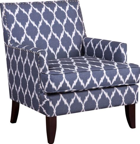 Aubinwood Blue Pattern Accent Chair Rooms To Go