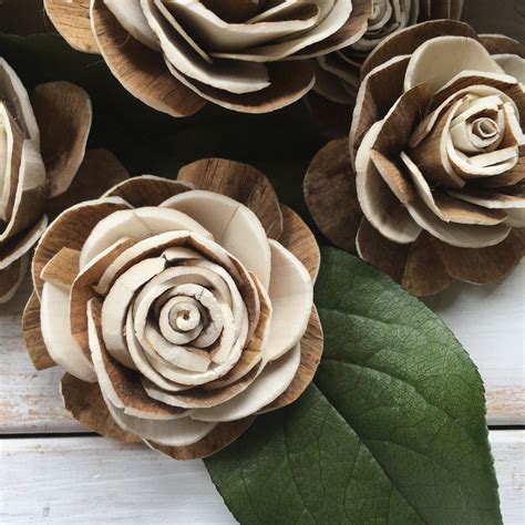 wood rose™ 2 5 inches sold by the dozen wooden flowers wood flowers wood roses