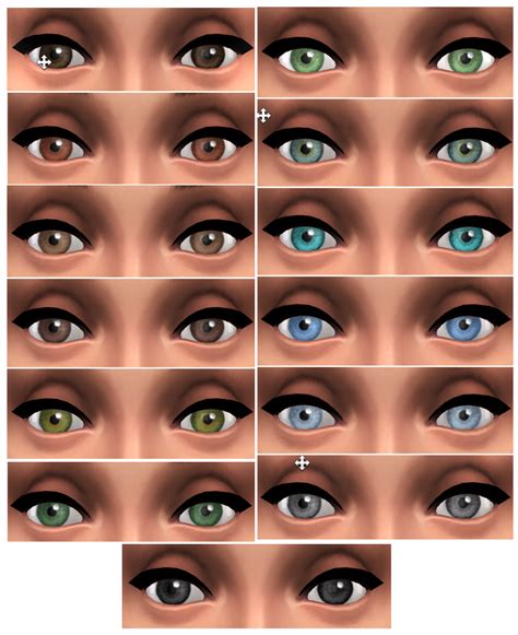 My Sims 4 Blog Updated Default And Non Default Eyes By Vicarious Living