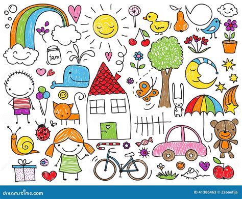 Childrens Doodle Stock Illustration Image 41386463