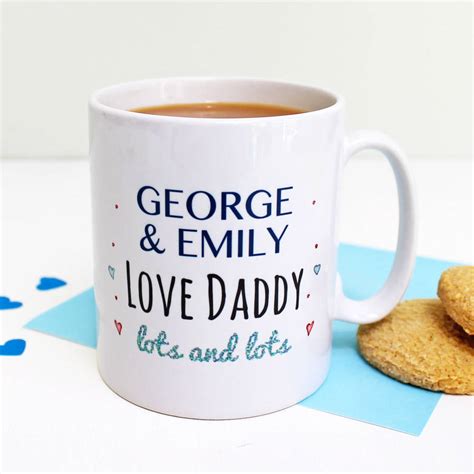 Personalised Love Daddy Lots Mug By Martha Brook