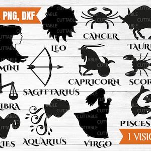 Zodiac Svgs Horoscope Svgs Star Signs Svg Astrological Cut Files