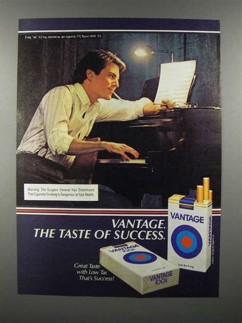 1981 Vantage Cigarette Ad Taste Of Success On Ebid Ireland 159300489