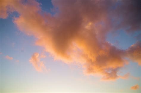 Pink Clouds Against Blue Sky Free Stock Photo Public Domain Pictures