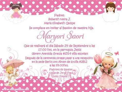Tarjetas de cumpleaños para editar imagenes de. Plantilla de Invitación de Bautizo Niña - Baptism Invitation Girl Free - Mega Idea
