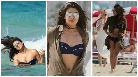 priyanka chopra flaunts her sizzling beach ready bikini bod on miami shores priyanka chopra