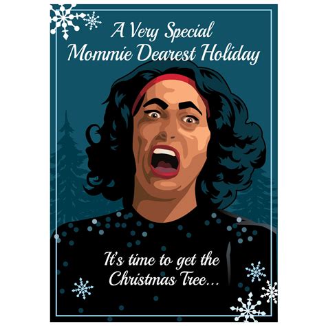 Mommie Dearest Christmas Funny Sarcastic Retro Joan Crawford Dunaway Greetings From Crazyville