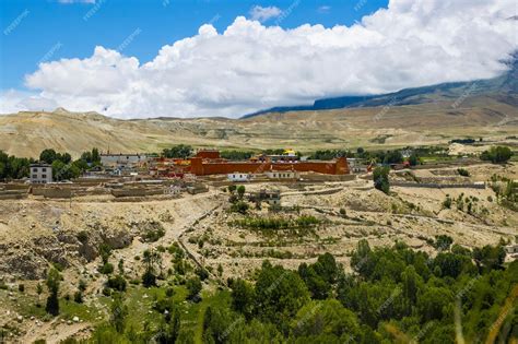premium photo the forbidden kingdom of lo manthang with monastery palace and village in upper
