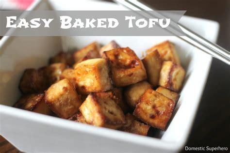 Easy Baked Tofu Domestic Superhero