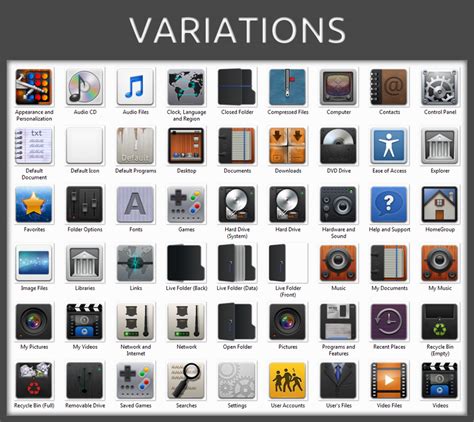 Variations Icon Pack Installer For Windows 881 By Ultimatedesktops On