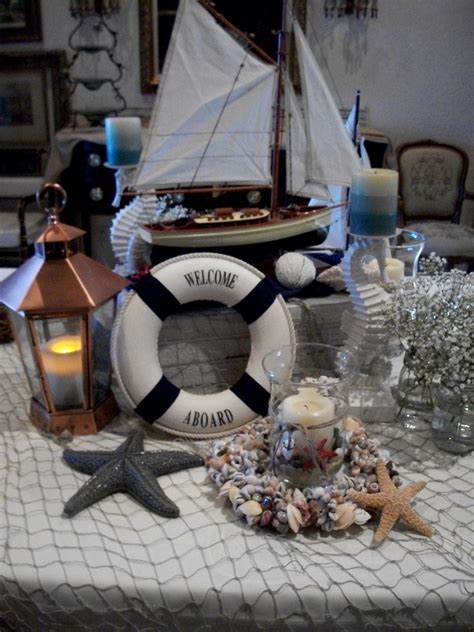 Nautical Coastal Centerpiece Nautical Party Themed Crafts
