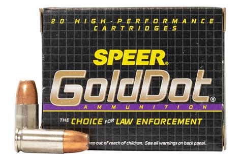 Speer 9mm Luger 124 Gr Gold Dot Hollow Point Police Trade Ammo 20box