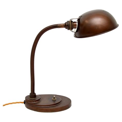 1940s Art Deco Copper And Brass Desk Lamp For Sale At 1stdibs