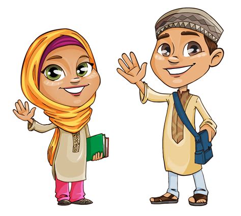 Anak Kartun Muslim Png Clipart Cartoon Child Cartoon Anak Muslim Png