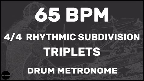 Triplets Drum Metronome Loop 65 Bpm Youtube