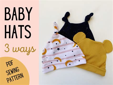 Baby Hats 3 Ways Pdf Sewing Pattern — Pin Cut Sew Studio
