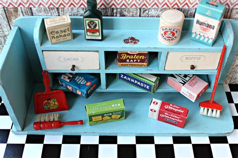 Vintage 1950s Okwa Toy Grocery Store Speelgoed Koffie