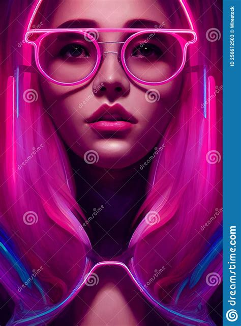3d illustration of a fantasy girl with pink hair stock illustration illustration of girl