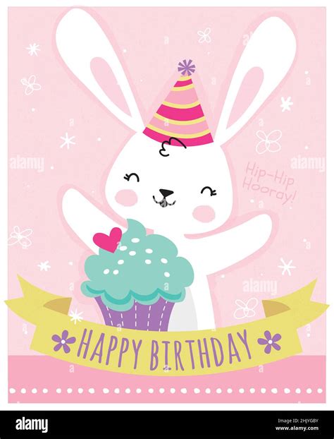 Happy Birthday Bunny Stock Vector Image And Art Alamy