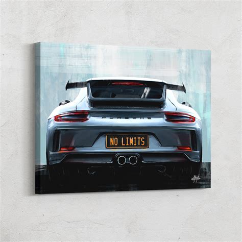 No Limits Porsche Wall Art Inktuitive