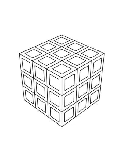 Dibujos De Cubo De Rubik Para Colorear