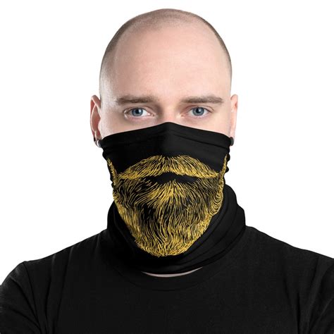 Beard Face Mask Beard Neck Gaiter Face Mask Reusable Mask Etsy