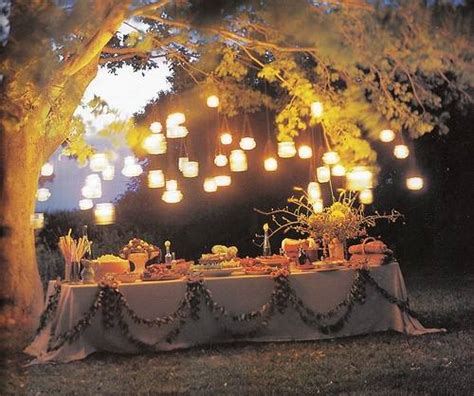 Outdoor Dinner Party Lights The Interior Design