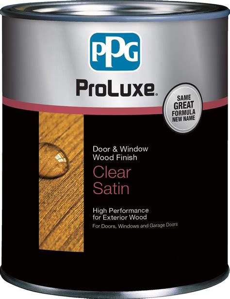 Ppg Proluxe Door And Window Wood Finish 1 Quart 003 Clear Satin