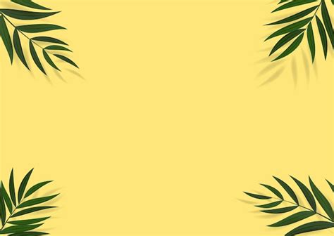 Premium Vector Abstract Realistic Green Palm Leaf Tropical Background