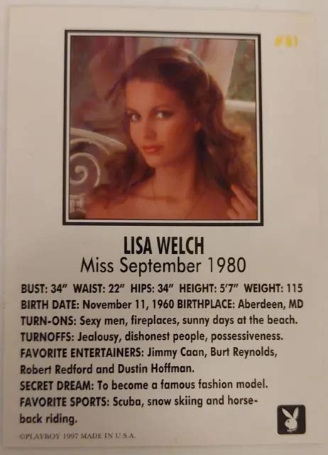 Playboy Centerfold Collector Cards September Set Lisa Welch Autograph