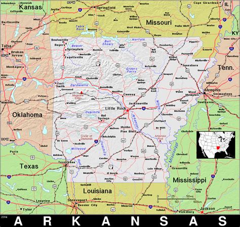 Ar · Arkansas · Public Domain Maps By Pat The Free Open