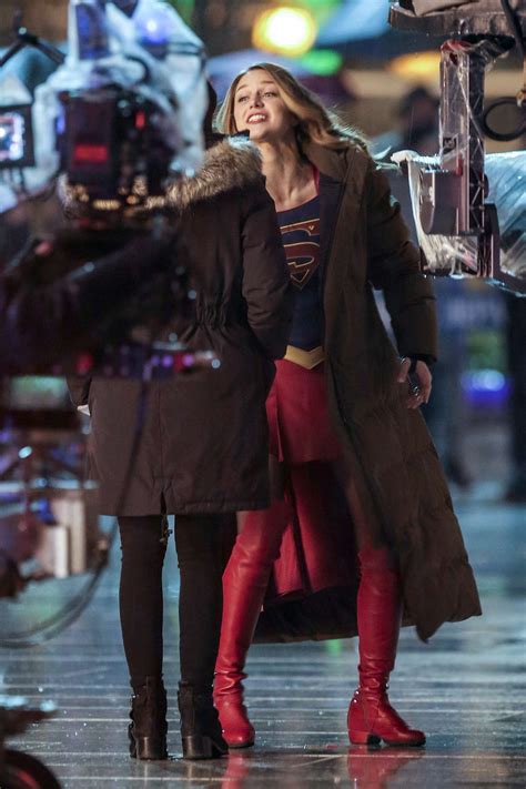 Melissa Benoist Filming Supergirl Set 24 GotCeleb