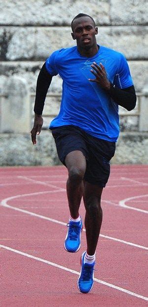 Usain bolt can achieve faster running times with no extra effort on his part or improvement to his fitness, according to a new the maths and sport: Usain Bolt: Sprinting Technique