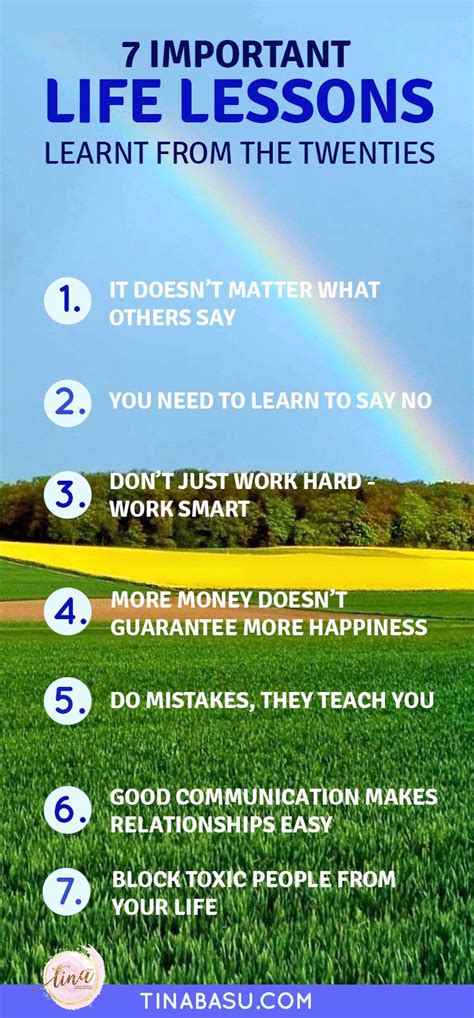 important life lessons learned from twenties lessons learned in life important life lessons