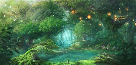 Hd Anime Wallpaper 1920x1080 Forest Download